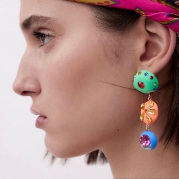 Geo dangle earrings A142 - Picture 1 of 6